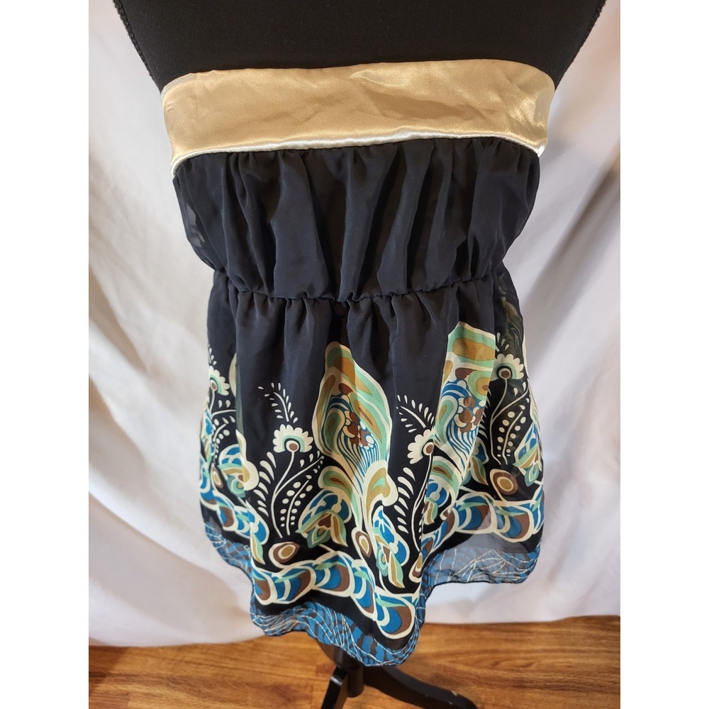 Vintage Y2K Girl Talk Size M Floral Paisley Tube Top Baby Doll